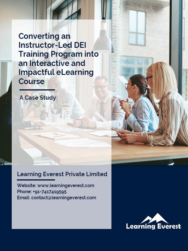 Converting an Instructor-Led DEI Training Program into an Interactive and Impactful eLearning Course