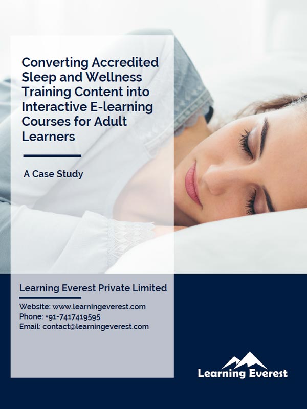 Converting Accredited Sleep and Wellness Training Content into Interactive E-learning Courses for Adult Learners